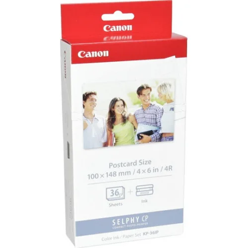 Canon KP-36IP Φωτογραφικό Χαρτί Gloss A6 (10x15) για Εκτυπωτές Θερμικής Εξάχνωσης/Μεταφοράς 36 Φύλλα