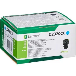 Lexmark C2320C0 Γνήσιο Toner Laser Εκτυπωτή Κυανό Return Program 1000 Σελίδων