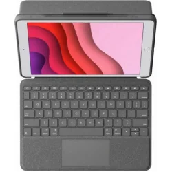 Logitech Combo Touch Flip Cover Υφασμάτινο με Πληκτρολόγιο Γκρι (iPad 2019/2020/2021 10.2'')
