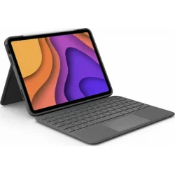 Logitech Folio Touch Flip Cover με Πληκτρολόγιο στα Αγγλικά UK Γκρι (iPad Air 2020/2022)