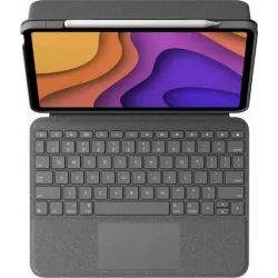 Logitech Folio Touch Flip Cover με Πληκτρολόγιο στα Αγγλικά UK Γκρι (iPad Air 2020/2022)