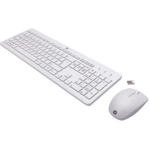 HP 230 Ασύρματο Σετ Πληκτρολόγιο & Ποντίκι Ελληνικό Λευκό