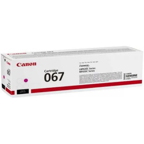 Canon 067 Γνήσιο Toner Laser Εκτυπωτή Ματζέντα 1250 Σελίδων (5100C002)
