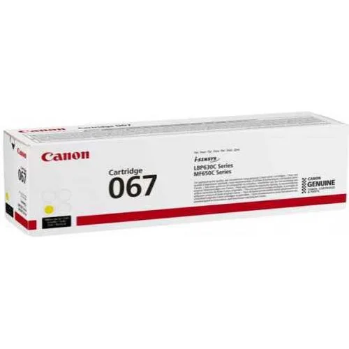 Canon 067 Γνήσιο Toner Laser Εκτυπωτή Κίτρινο 1250 Σελίδων (5099C002)