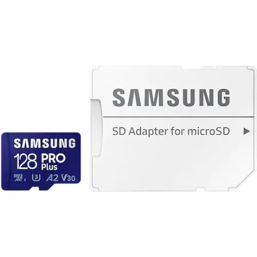 Samsung Pro Plus (2023) microSDXC 128GB U3 V30 A2 UHS-I με αντάπτορα