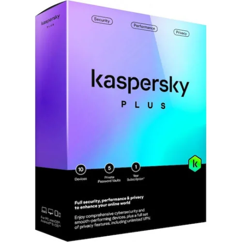 Kaspersky Plus για 1 Συσκευή και 1 Έτος Χρήσης