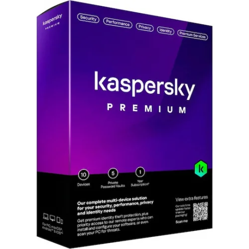Kaspersky Premium + Customer Support για 1 Συσκευή και 1 Έτος Χρήσης