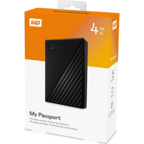 Western Digital My Passport (2019) USB 3.2 Εξωτερικός HDD 4TB 2.5" Μαύρο