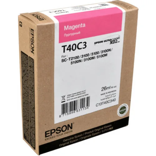 Epson UltraChrome XD2 T40C340 Γνήσιο Μελάνι Εκτυπωτή InkJet Ματζέντα (C13T40C34N)