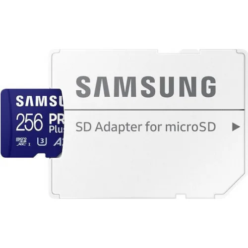 Samsung Pro Plus (2023) microSDXC 256GB U3 V30 A2 UHS-I με αντάπτορα
