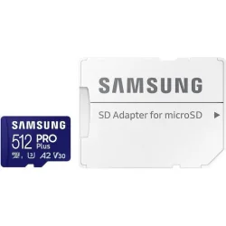 Samsung Pro Plus (2023) microSDXC 512GB U3 V30 A2 UHS-I με αντάπτορα