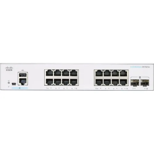 Cisco CBS350-16P-2G-EU Managed L2 Switch με 16 Θύρες Gigabit (1Gbps) Ethernet