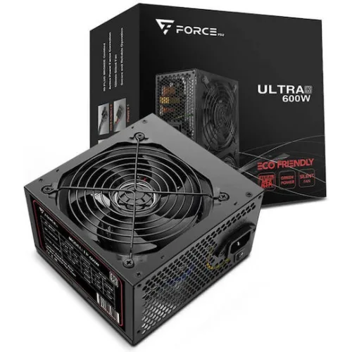 Supercase Ultra Force FP 600W Μαύρο Τροφοδοτικό Υπολογιστή Full Wired 80 Plus Standard