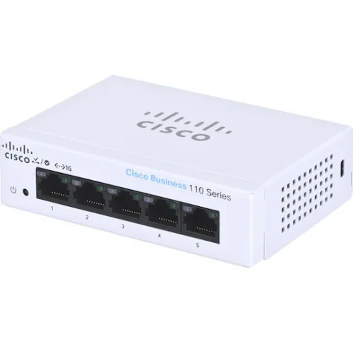 Cisco CBS110-5T-D Unmanaged L2 Switch με 5 Θύρες Gigabit (1Gbps) Ethernet