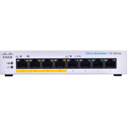 Cisco CBS110-8PP-D Unmanaged L2 Switch με 8 Θύρες Gigabit (1Gbps) Ethernet
