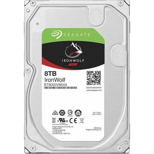 Seagate Ironwolf 8TB HDD Σκληρός Δίσκος 3.5" SATA III 7200rpm με 256MB Cache για NAS Seagate Ironwolf 8TB HDD Σκληρός Δίσκος 3.5" SATA III 7200rpm με 256MB Cache για NAS