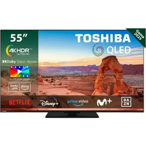 Toshiba Smart Τηλεόραση 55" 4K UHD QLED QV34 HDR (2024) 55QV3463DG