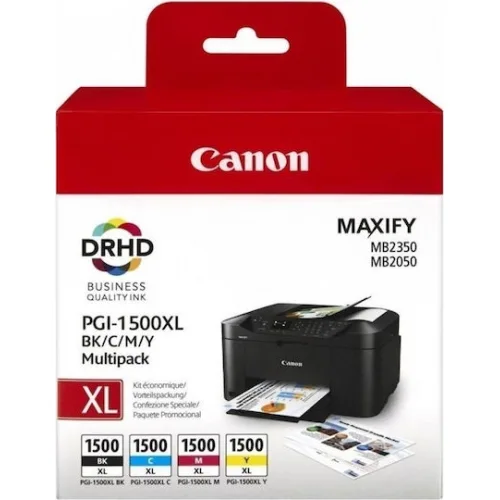 Canon Pgi-1500 Xl Bk C M Γνήσιο Πακέτο Μελανιών Εκτυπωτή InkJet Κυανό (9182B010)