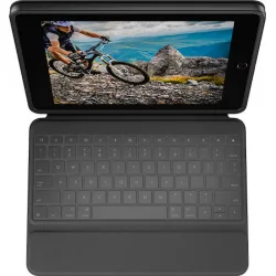 Logitech Rugged Folio Flip Cover Ανθεκτική με Πληκτρολόγιο στα Αγγλικά UK Graphite (iPad 2019/2020/2021 10.2'')