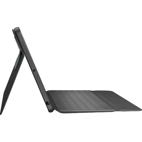 Logitech Rugged Folio Flip Cover Ανθεκτική με Πληκτρολόγιο στα Αγγλικά UK Graphite (iPad 2019/2020/2021 10.2'')