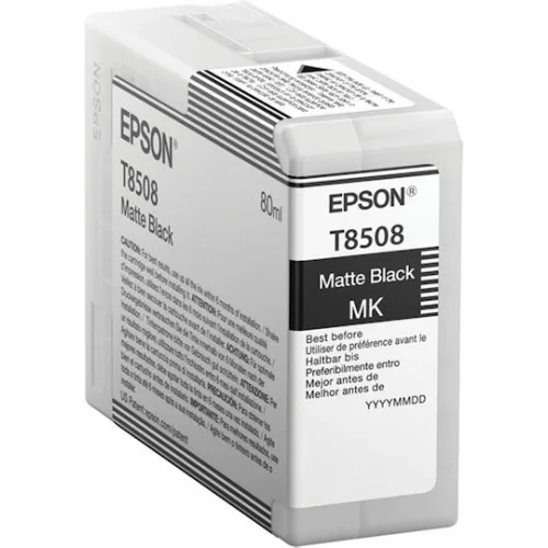 Epson T85080N Γνήσιο Μελάνι Εκτυπωτή InkJet Matte Μαύρο / Μαύρο (C13T85080N)