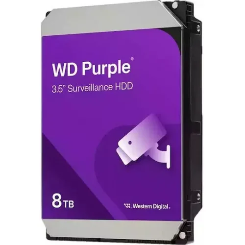 Western Digital Purple 8TB HDD Σκληρός Δίσκος 3.5" SATA III 5400rpm με 256MB Cache για Καταγραφικό