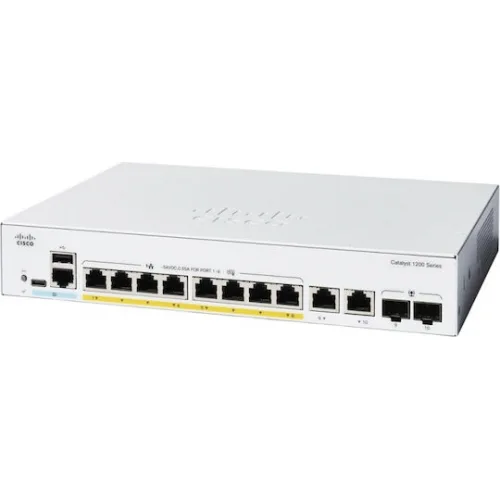 Cisco Catalyst C1200-8FP-2G Managed L2 Switch με 10 Θύρες Gigabit (1Gbps) Ethernet και 2 SFP Θύρες