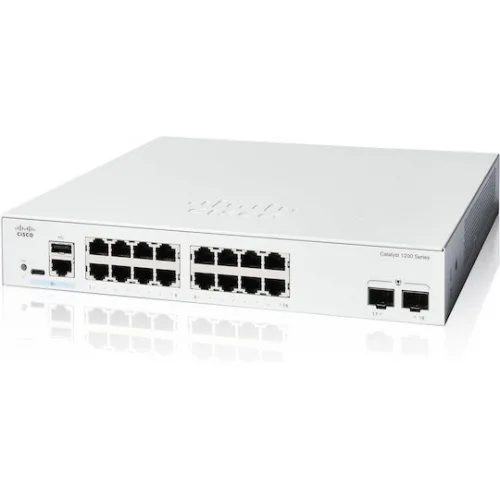 Cisco Catalyst C1200-16T-2G Managed L2 Switch με 16 Θύρες Gigabit (1Gbps) Ethernet και 2 SFP Θύρες