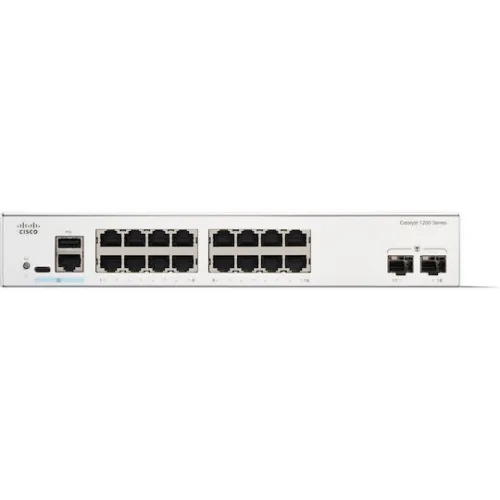 Cisco Catalyst C1200-16T-2G Managed L2 Switch με 16 Θύρες Gigabit (1Gbps) Ethernet και 2 SFP Θύρες