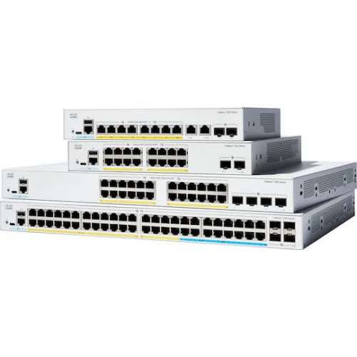Cisco Catalyst C1300-24P-4G Managed L2 PoE+ Switch με 24 Θύρες Gigabit (1Gbps) Ethernet και 4 SFP Θύρες