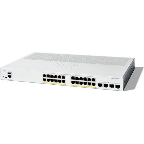 Cisco Catalyst C1300-24P-4G Managed L2 PoE+ Switch με 24 Θύρες Gigabit (1Gbps) Ethernet και 4 SFP Θύρες