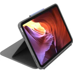 Logitech Rugged Folio Flip Cover με Πληκτρολόγιο στα Αγγλικά UK Graphite (iPad (10th generation))