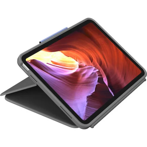 Logitech Rugged Folio Flip Cover με Πληκτρολόγιο στα Αγγλικά UK Graphite (iPad (10th generation))
