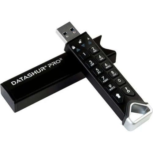 iStorage Datashur Pro2 64GB USB 3.1 Stick Μαύρο
