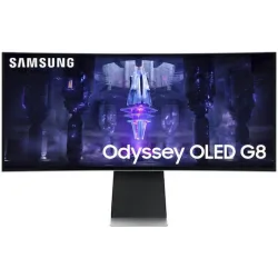Samsung Odyssey G8 Ultrawide OLED HDR Curved Gaming Monitor 34" QHD 3440x1440 175Hz με Χρόνο Απόκρισης 0.03ms GTG