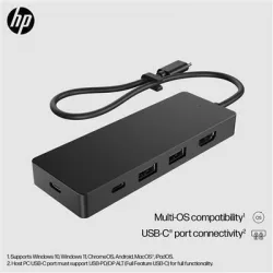 HP Travel Hub G3 USB-C Docking Station με HDMI 4K PD Μαύρο