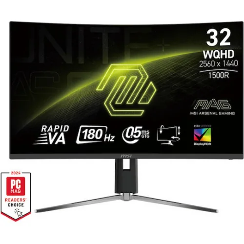 MSI MAG 32CQ6PF VA HDR Curved Gaming Monitor 31.5" QHD 2560x1440 180Hz με Χρόνο Απόκρισης 0.5ms GTG