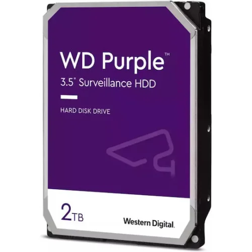 Western Digital Purple 2TB HDD Σκληρός Δίσκος 3.5" SATA III 5400rpm με 64MB Cache για Desktop
