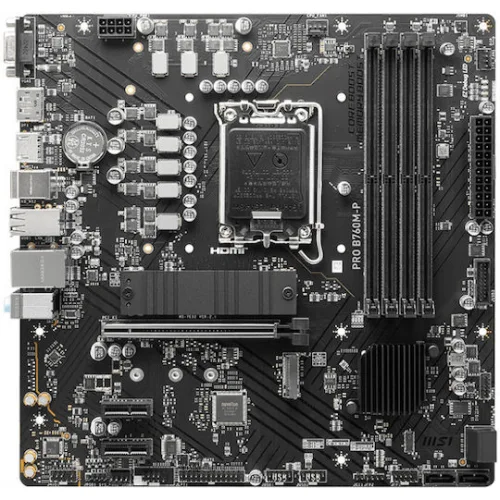 MSI Pro B760M-P Motherboard Micro ATX με Intel 1700 Socket 7E02-009R