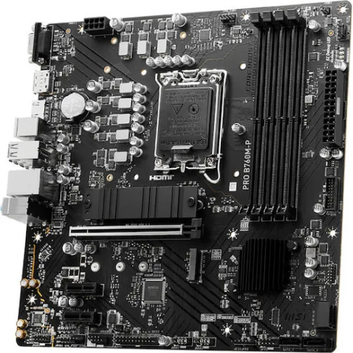 MSI Pro B760M-P Motherboard Micro ATX με Intel 1700 Socket 7E02-009R