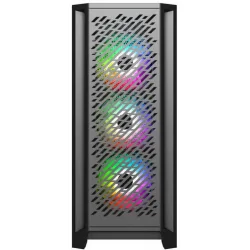 Supercase 29a Series Ackerman Gaming Midi Tower Κουτί Υπολογιστή με Πλαϊνό Παράθυρο και RGB Φωτισμό Μαύρο