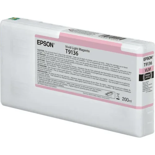 Epson T9136 Γνήσιο Μελάνι Εκτυπωτή InkJet Ανοιχτό Ματζέντα (C13T913600)