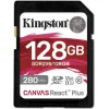 Kingston Canvas React Plus V60 SDXC 128GB Class 10 U3 V60 UHS-II