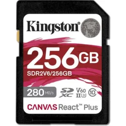 Kingston Canvas React Plus V60 SDXC 256GB Class 10 U3 V60 UHS-II