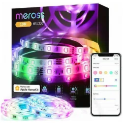 Meross Smart Ταινία LED MSL320 Wi-Fi 12V RGB Φως 2x5m με Τροφοδοτικό & WiFi Controller Meross Smart Ταινία LED MSL320 Wi-Fi 12V RGB Φως 2x5m με Τροφοδοτικό & WiFi Controller
