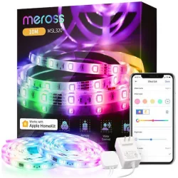 Meross Smart Ταινία LED MSL320 Wi-Fi 12V RGB Φως 2x5m με Τροφοδοτικό & WiFi Controller Meross Smart Ταινία LED MSL320 Wi-Fi 12V RGB Φως 2x5m με Τροφοδοτικό & WiFi Controller