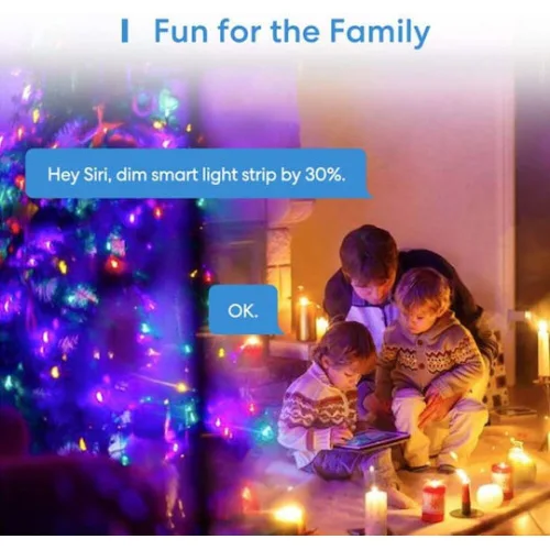 Meross Smart Ταινία LED MSL320 Wi-Fi 12V RGB Φως 2x5m με Τροφοδοτικό & WiFi Controller