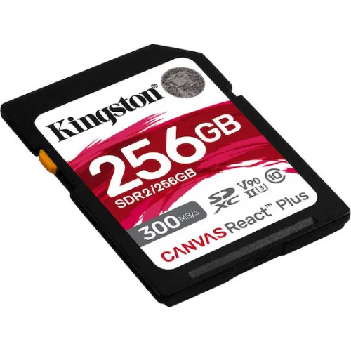 Kingston Canvas React Plus SDXC 256GB Class 10 U3 V90 UHS-II