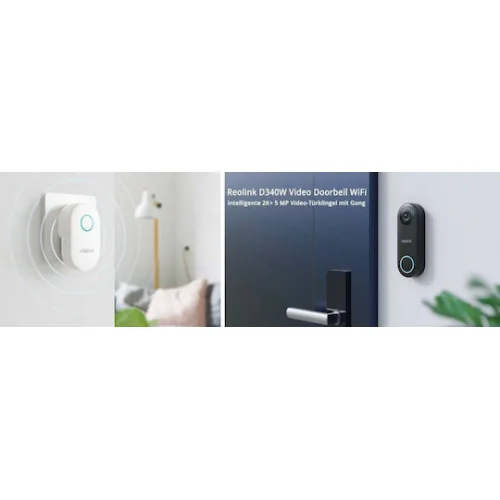 Reolink Κουδούνι Πόρτας Wi-Fi Συμβατό με Alexa Μαύρο