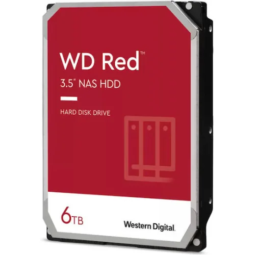 Western Digital Red Plus 6TB HDD Σκληρός Δίσκος 3.5" SATA III 5400rpm με 256MB Cache για NAS
